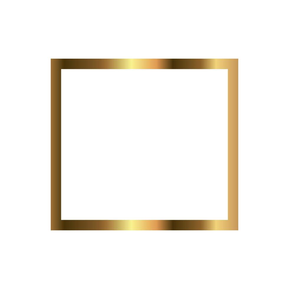 Realistic gold frame on white background. Vector business template. Christmas gold texture background. Luxury shiny gold texture. Vector design element.