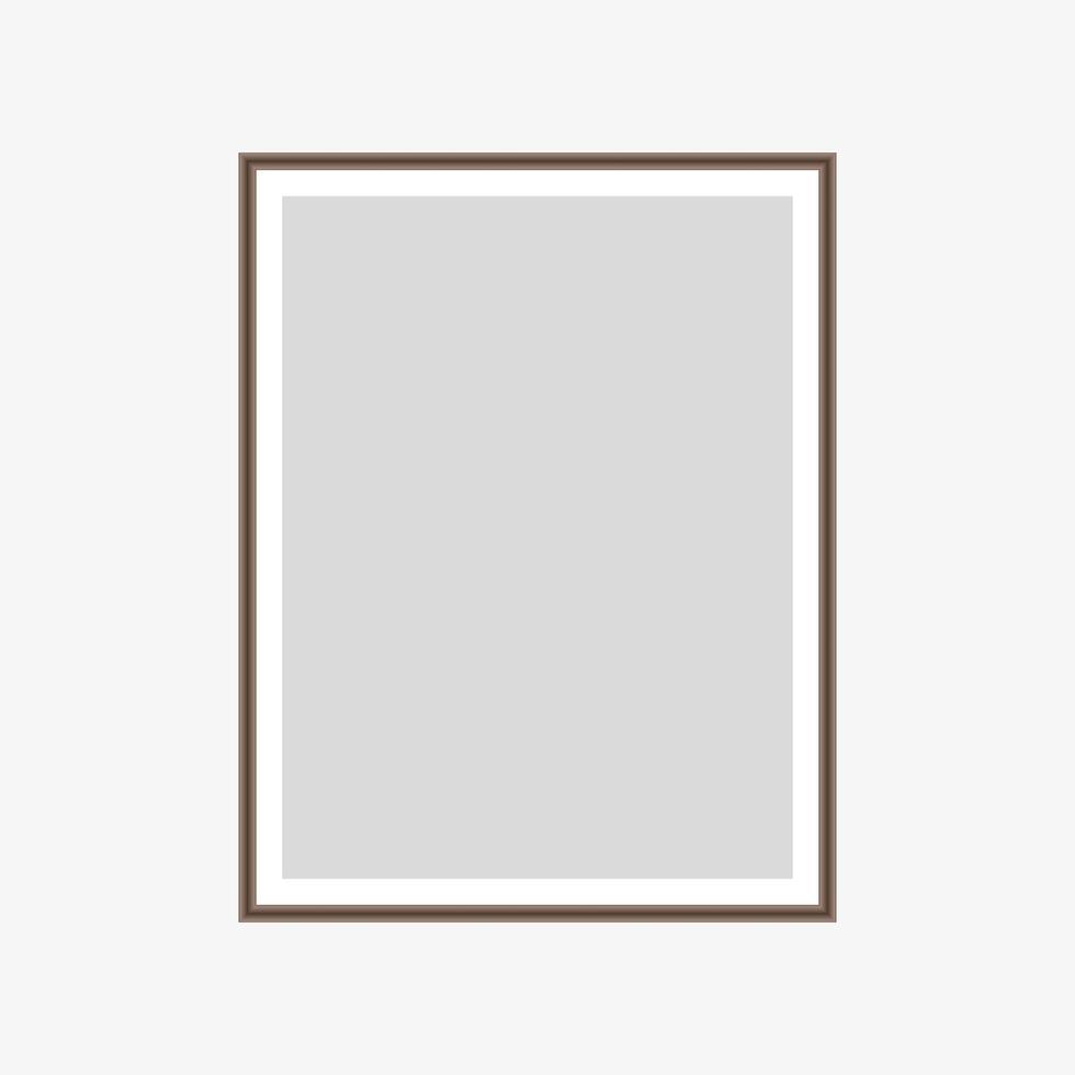 Realistic black frame isolated on white background. Perfect for your presentations. Vector illustration.