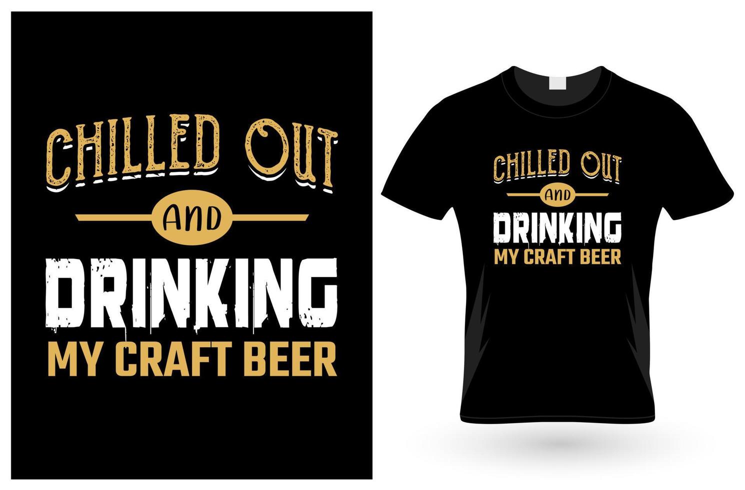 camiseta cerveza artesanal chill out vector