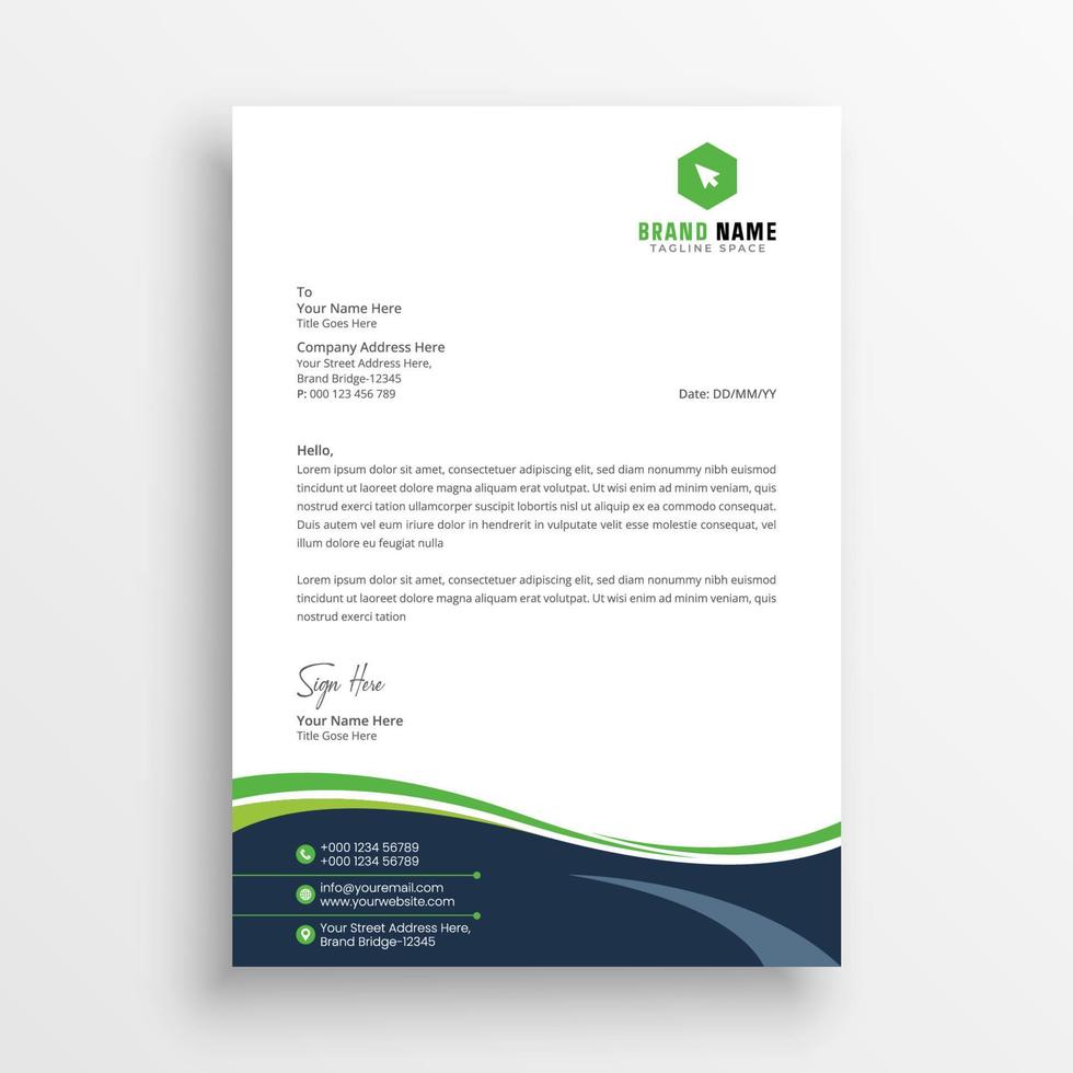 Corporate Business letterhead template vector