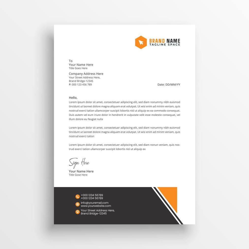 Corporate Business letterhead template vector