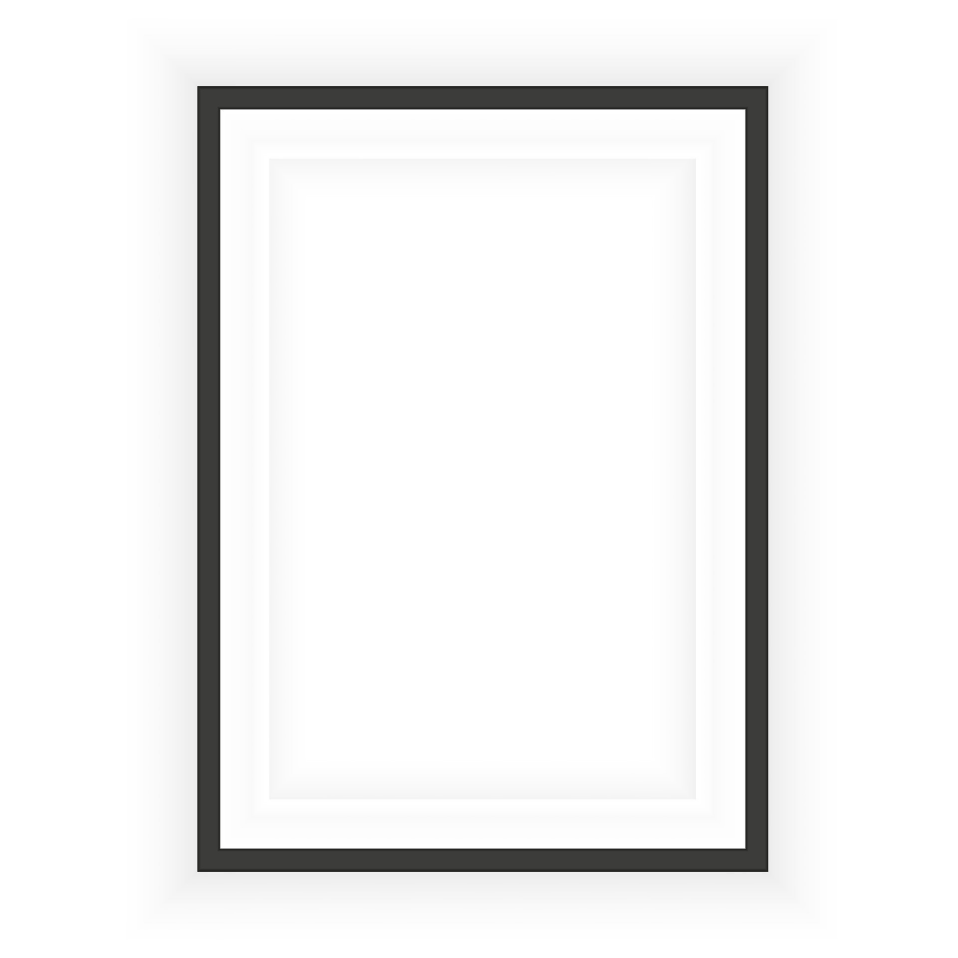 Realistic Black Blank Picture frame, hanging on a White Wall from the Realistic Black Blank Picture frame, hanging on a White Wall from the