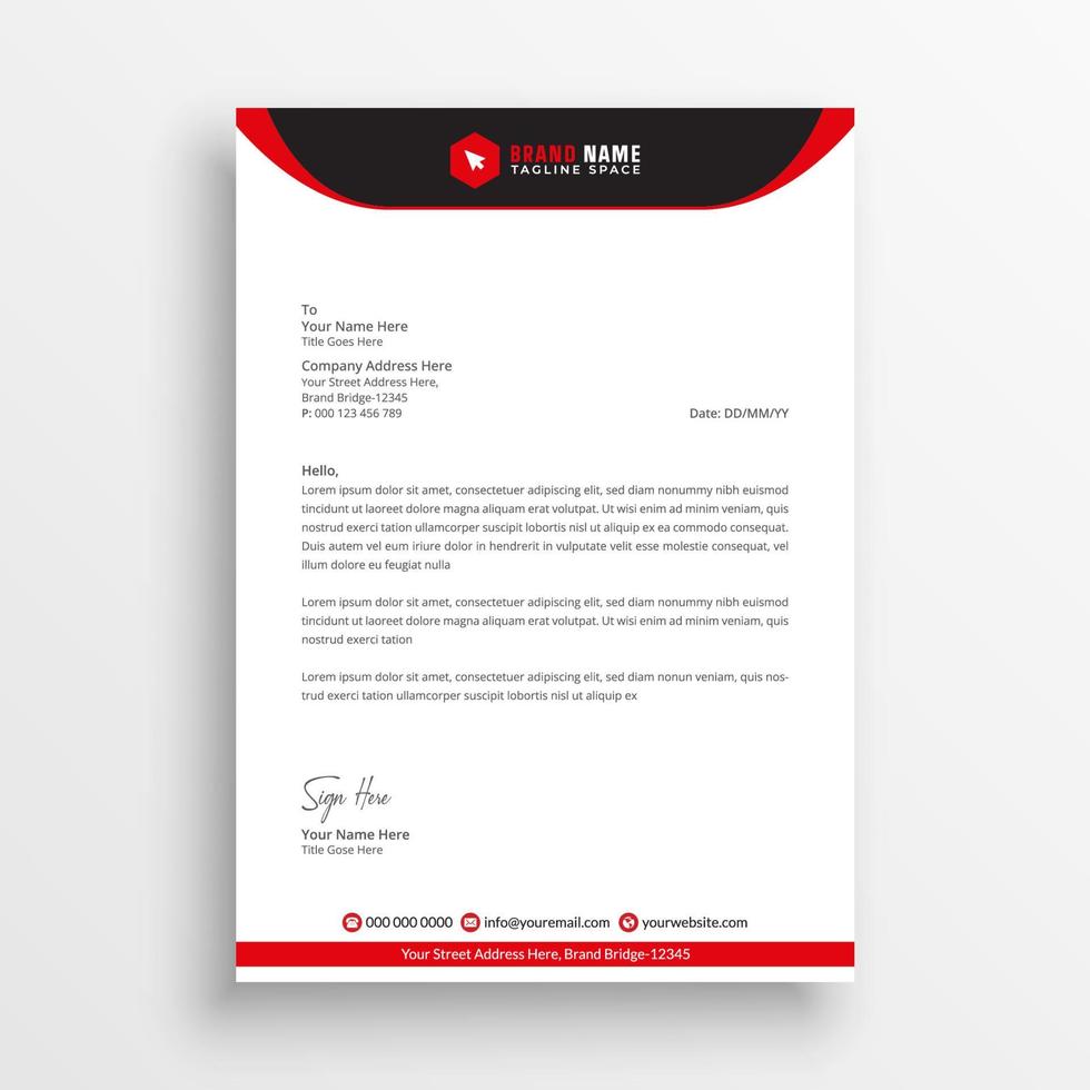 Corporate Business letterhead template vector