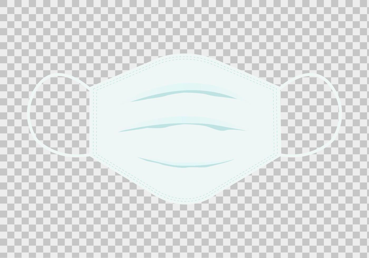 Medical mask vector icon. Hospital breathing medical respirator face mask. Protection against viruses and disease.