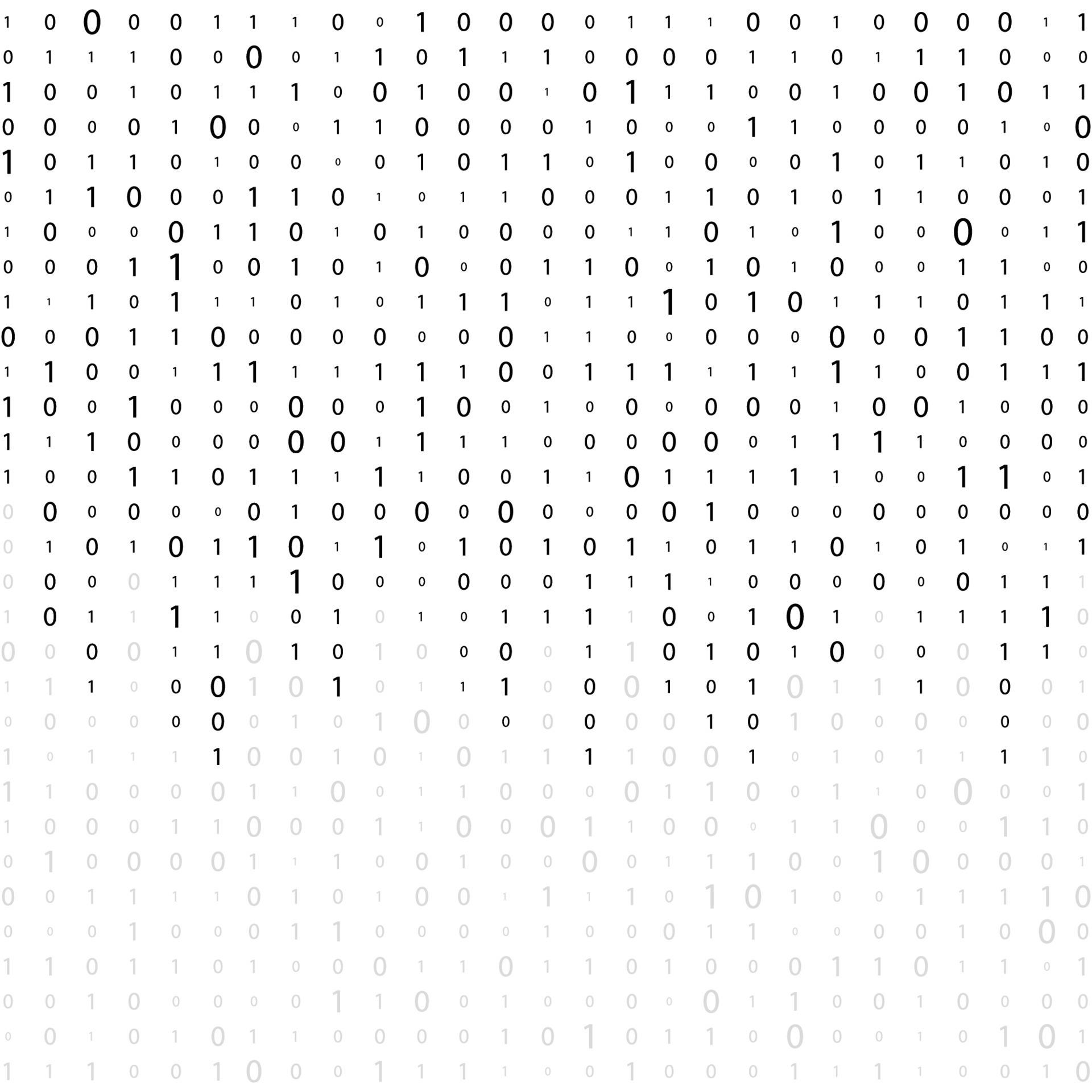 Binary cloud and data rain 2K wallpaper download