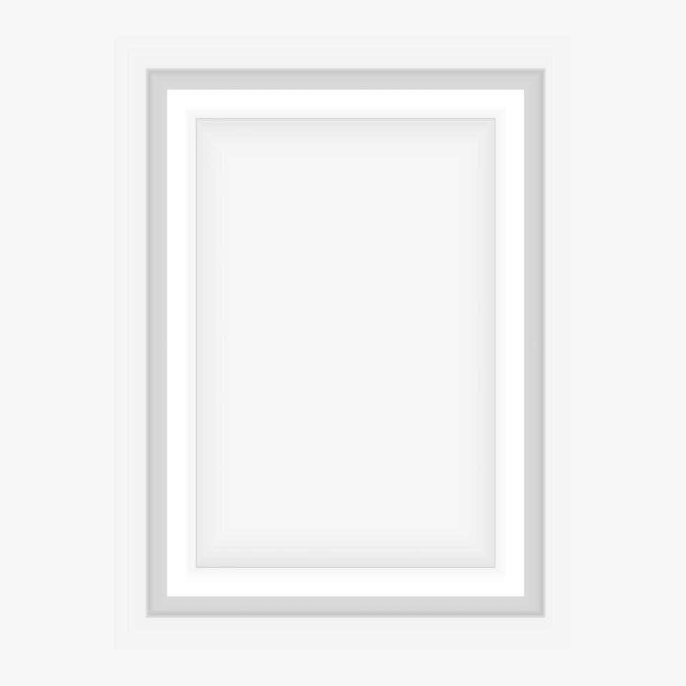 Realistic gold frame isolated on grey background. Perfect for your presentations. Vector illustration.
