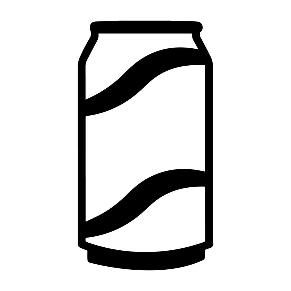 Soda can icon on white background. Cold drink design concept. Vector illustration.