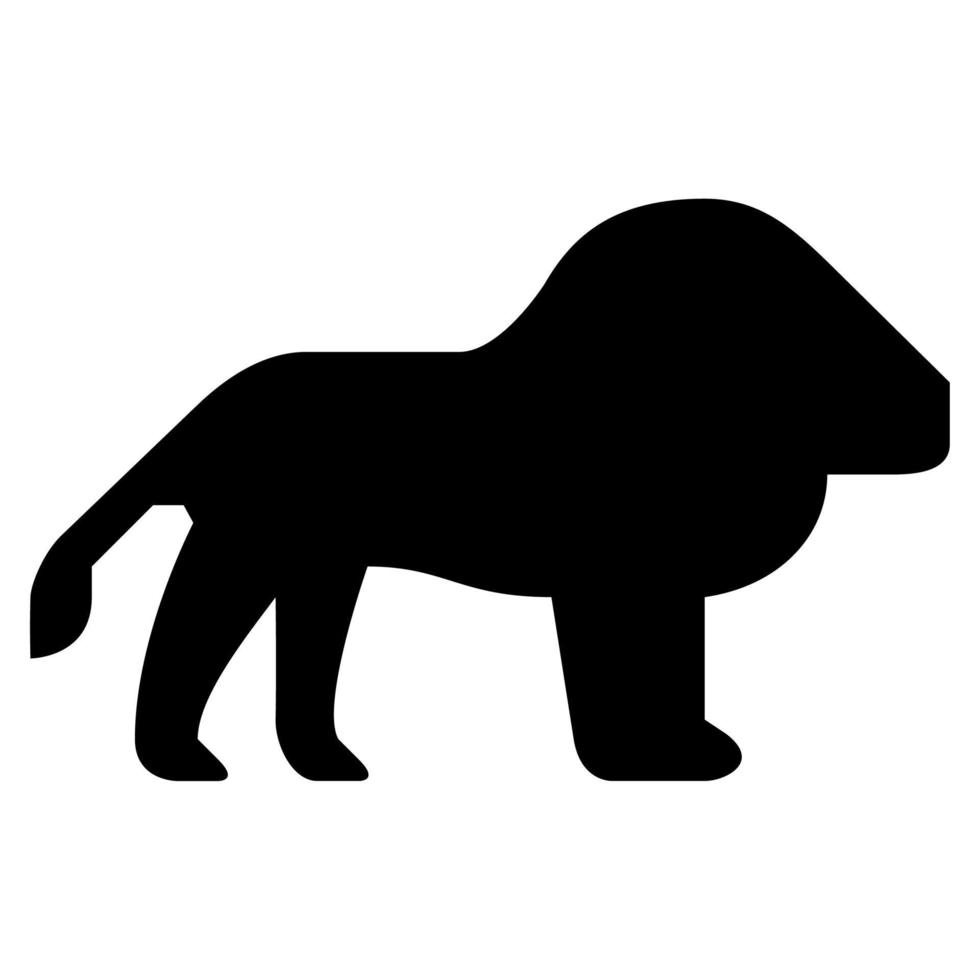Lion icon on white background. Animal sign vector illustration.