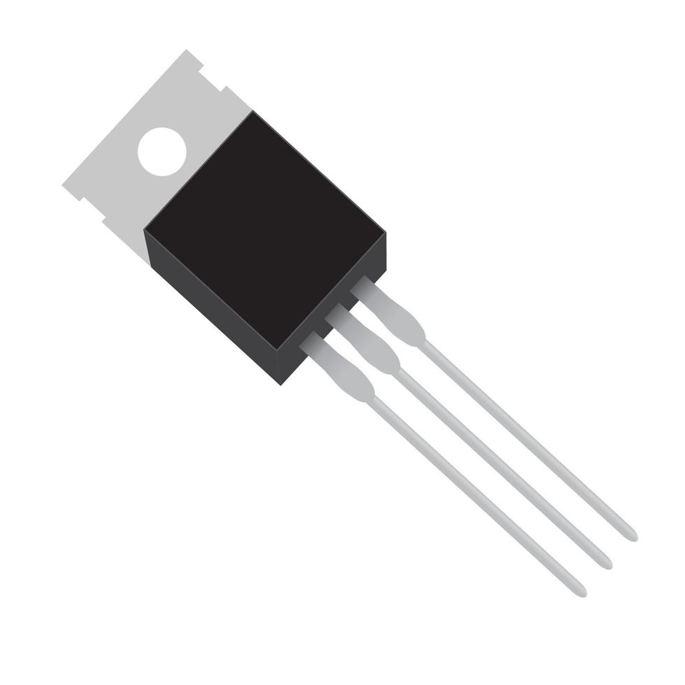 Field effect transistor icon on white background. Power transistor icon vector illustration.