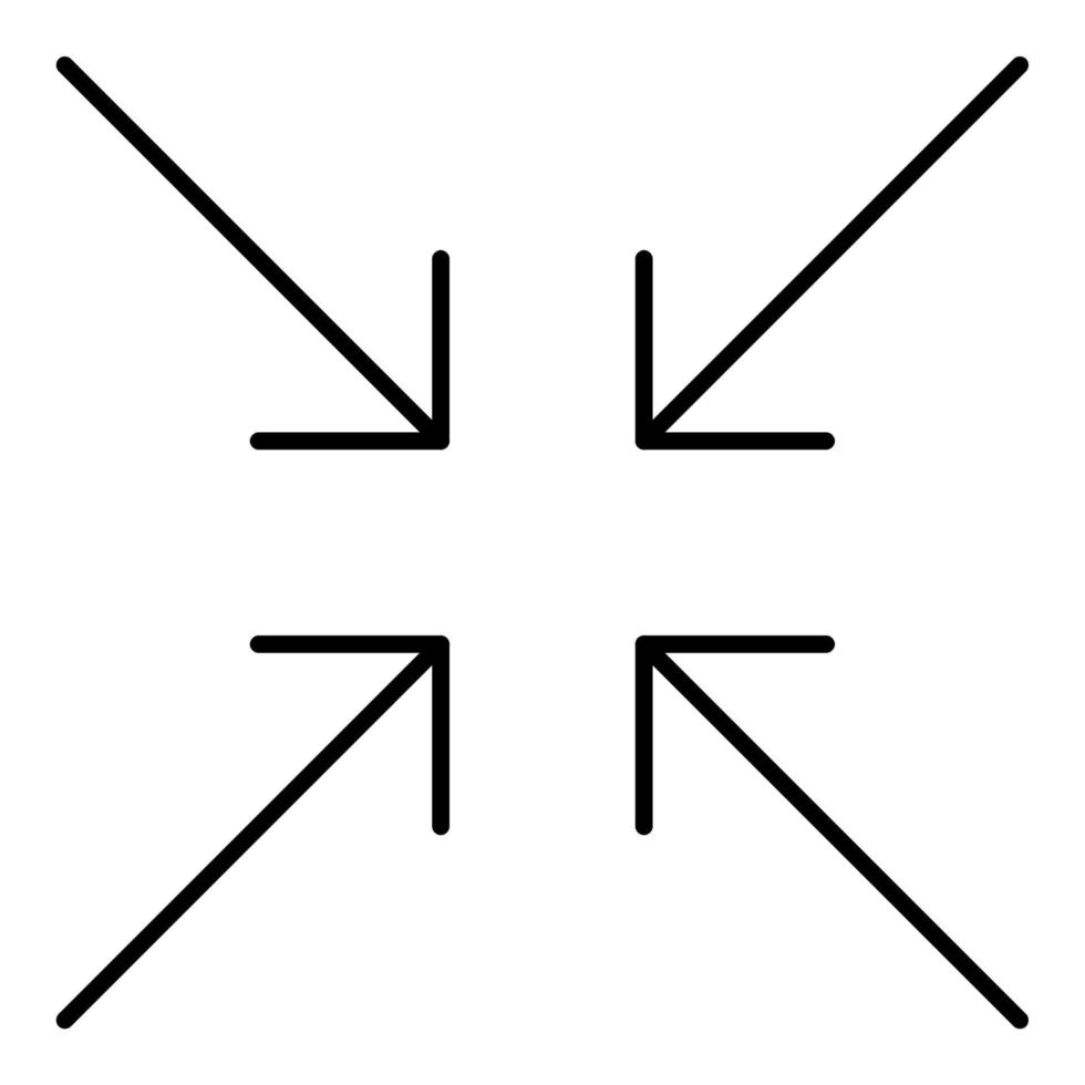 Minimize symbol icon on a white background. Vector illustration.