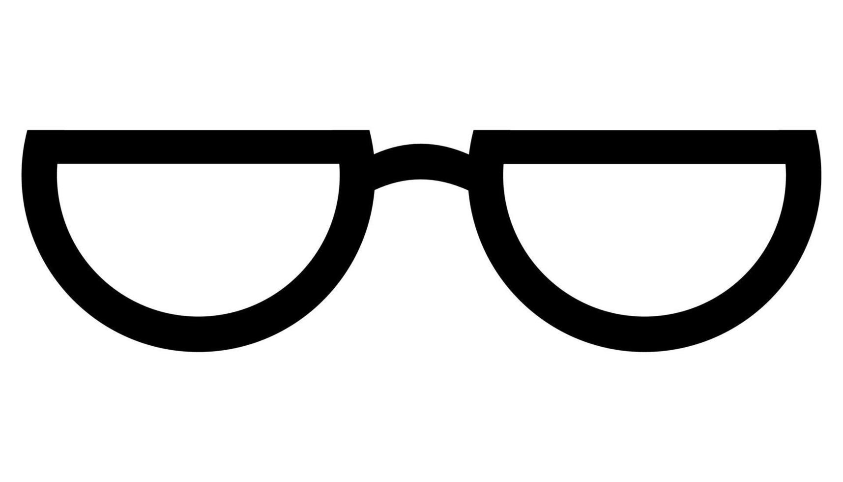 icono de gafas sobre fondo blanco. símbolo de signo de vector aislado de ilustración.