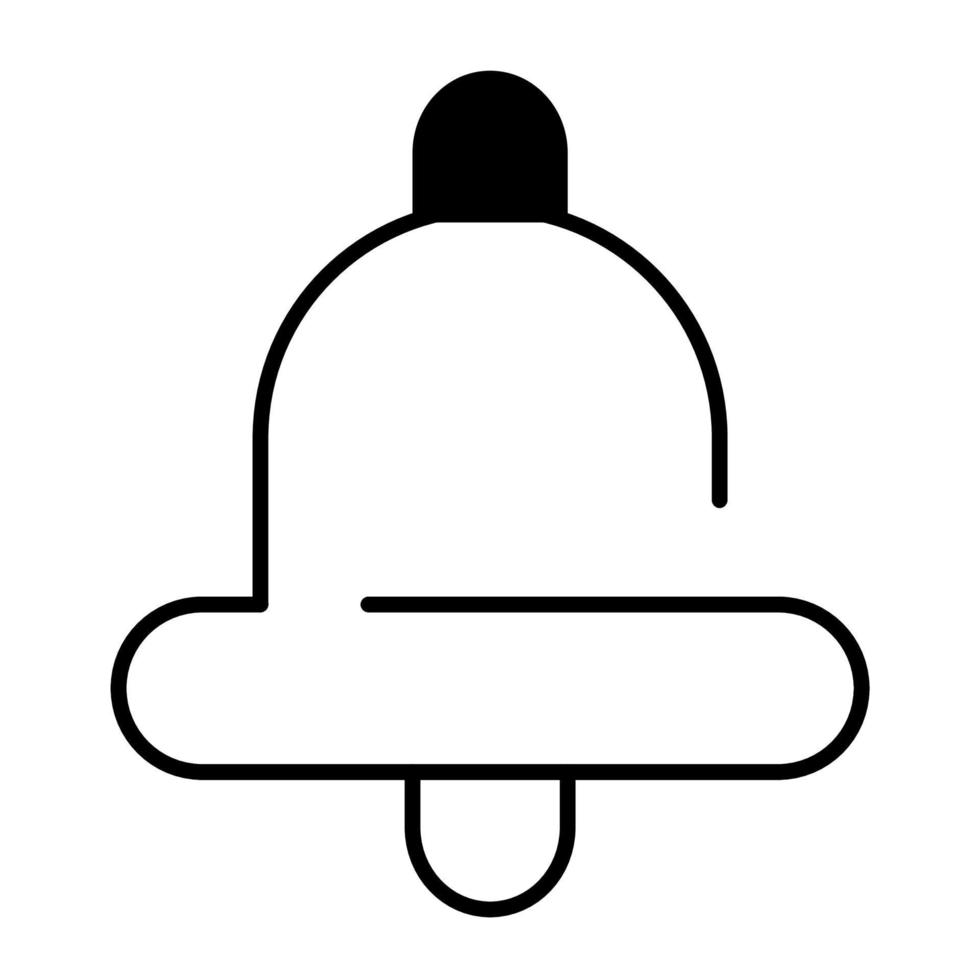 Bell line icon on a white background. Vector illustration.
