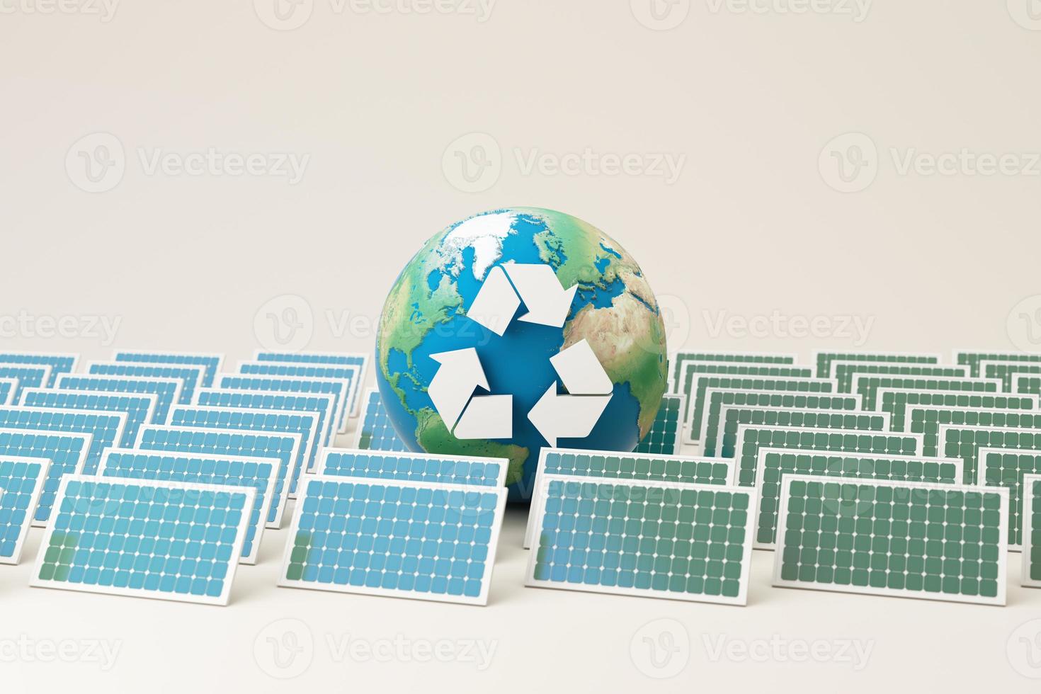 The concept of zero waste and recycling. Use of eco-friendly paper tableware and packaging made from biodegradable materials. by hand of business man. on pastel background 3d rendering photo