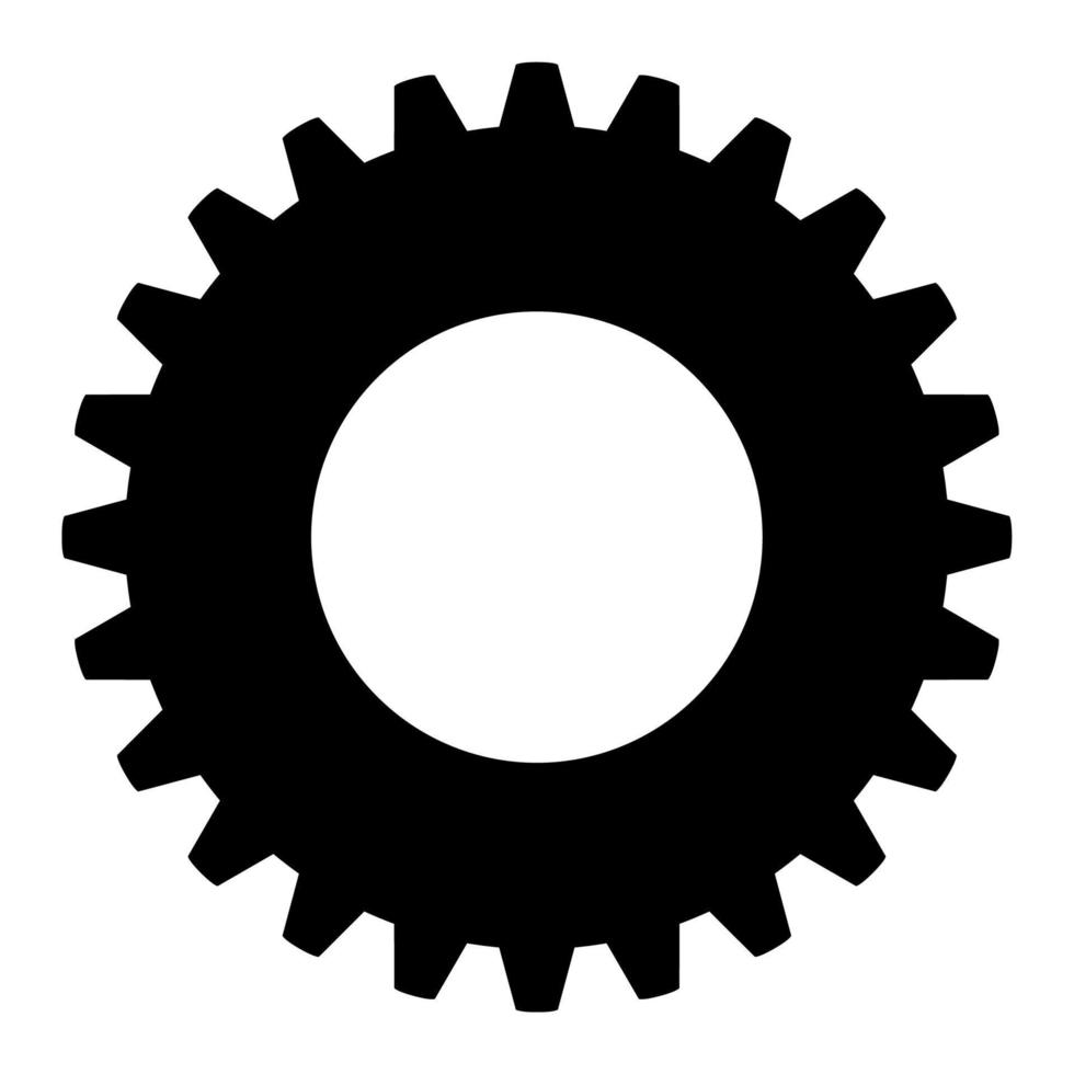 Gear icon on a white background. Vector illustration.