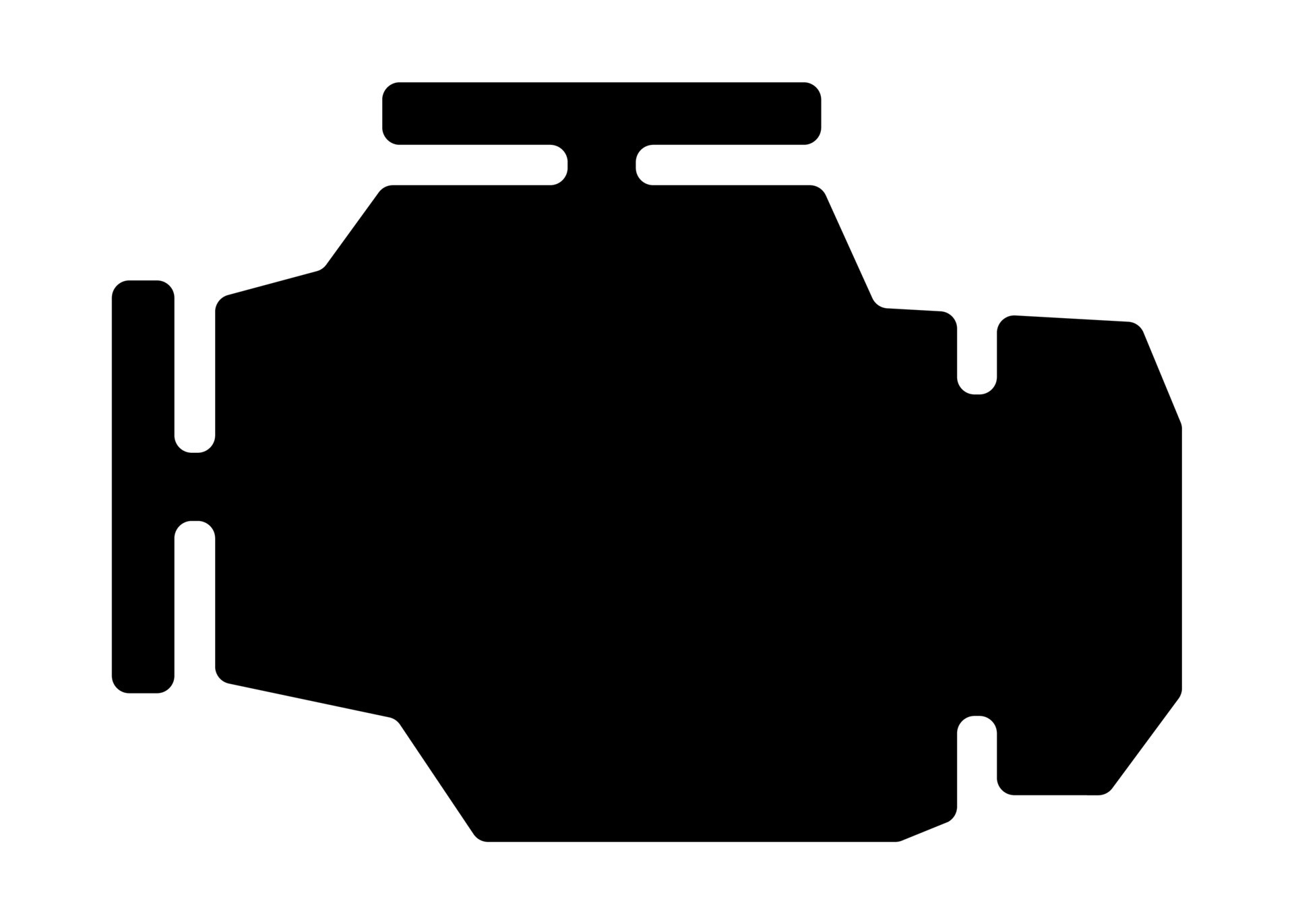 Check engine symbol on a white background. Icon vector illustration