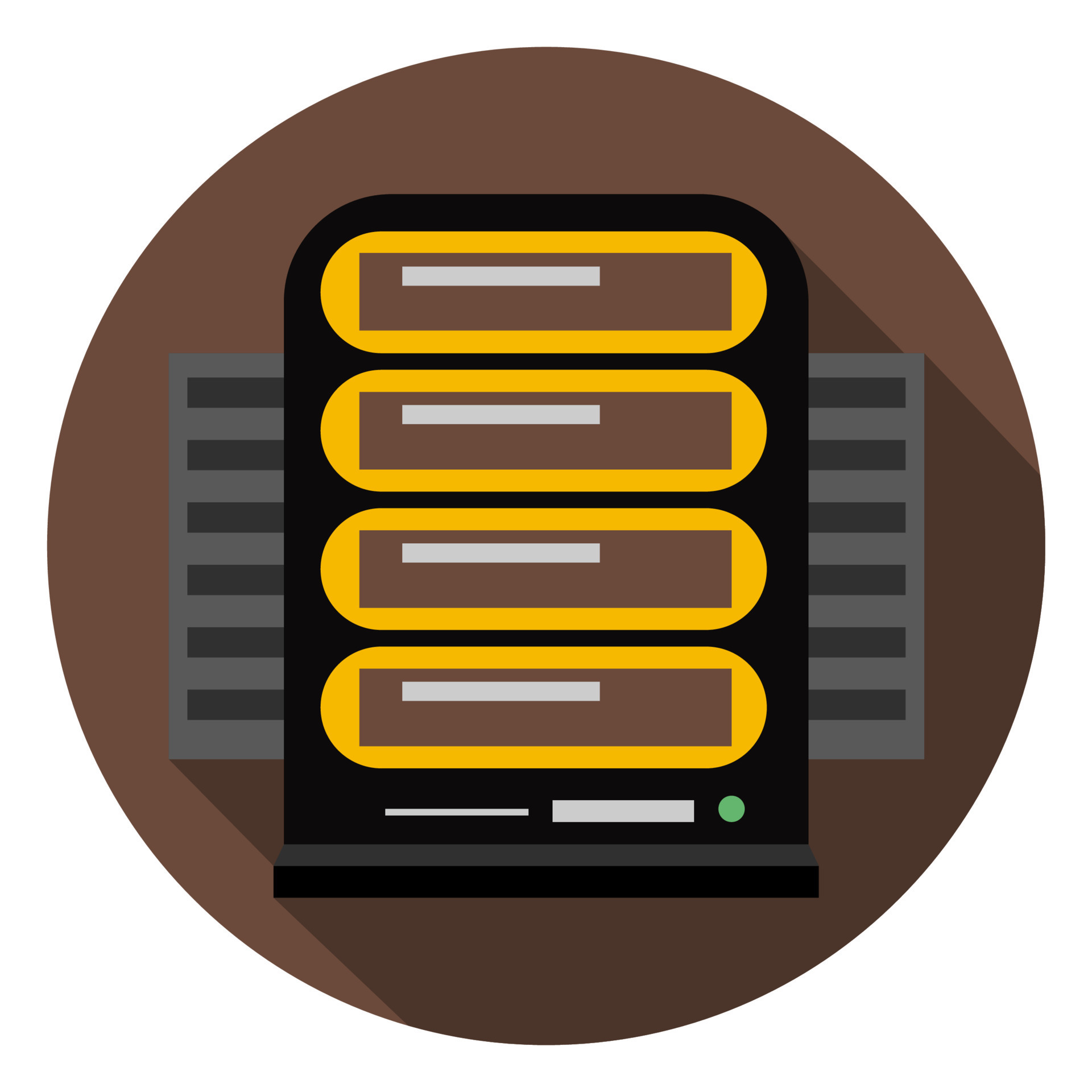 Computer Server Icon Flat