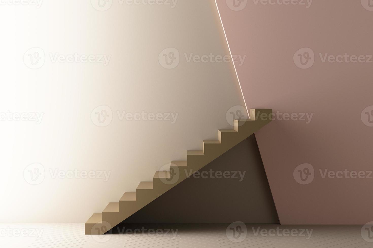 Minimal abstract geometric background with direct sunlight in shades of green and yellow. Showcase scene with empty podium for product presentation 3d rendering photo