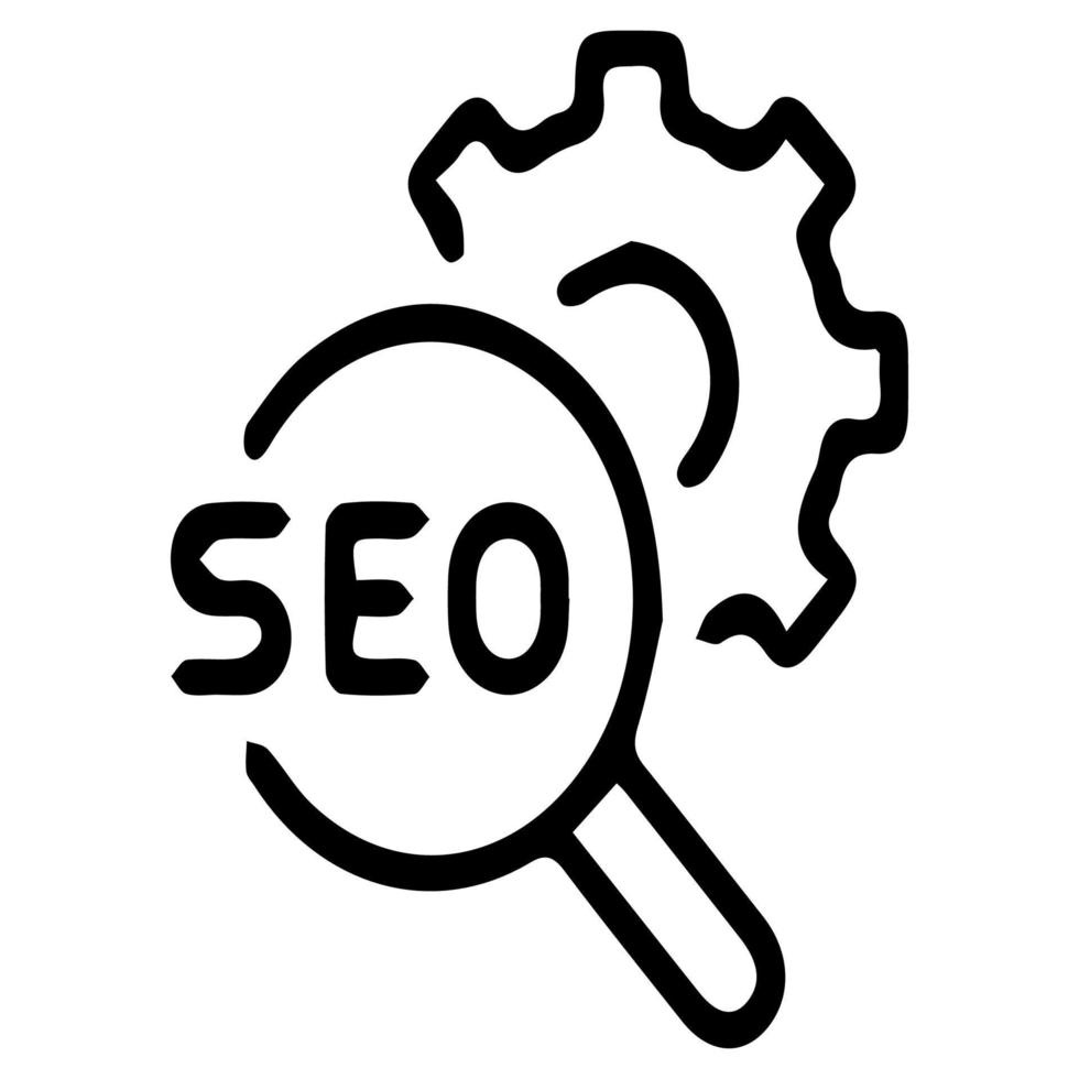 SEO optimization icon. Achieving results, brand manager. SEO concept. Vector illustration.