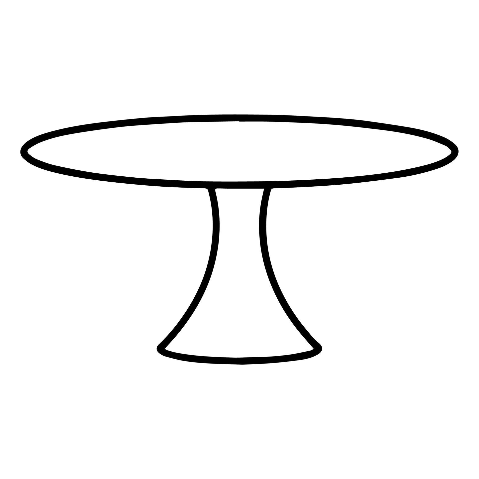Round table or bistro table line icon on white background. Element of ...