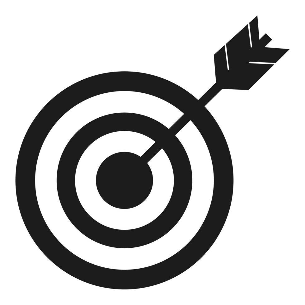 Target icon on white background. Vector illustration.