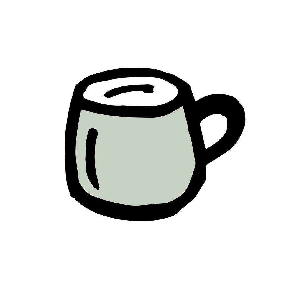 mug logo isolate vector. cup of cappuccino drink. cafe, breakfast vector