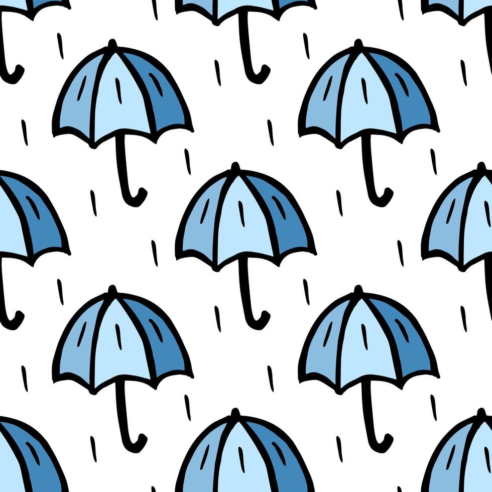 umbrella seamless pattern vector. weather, rain protection - autumn background vector