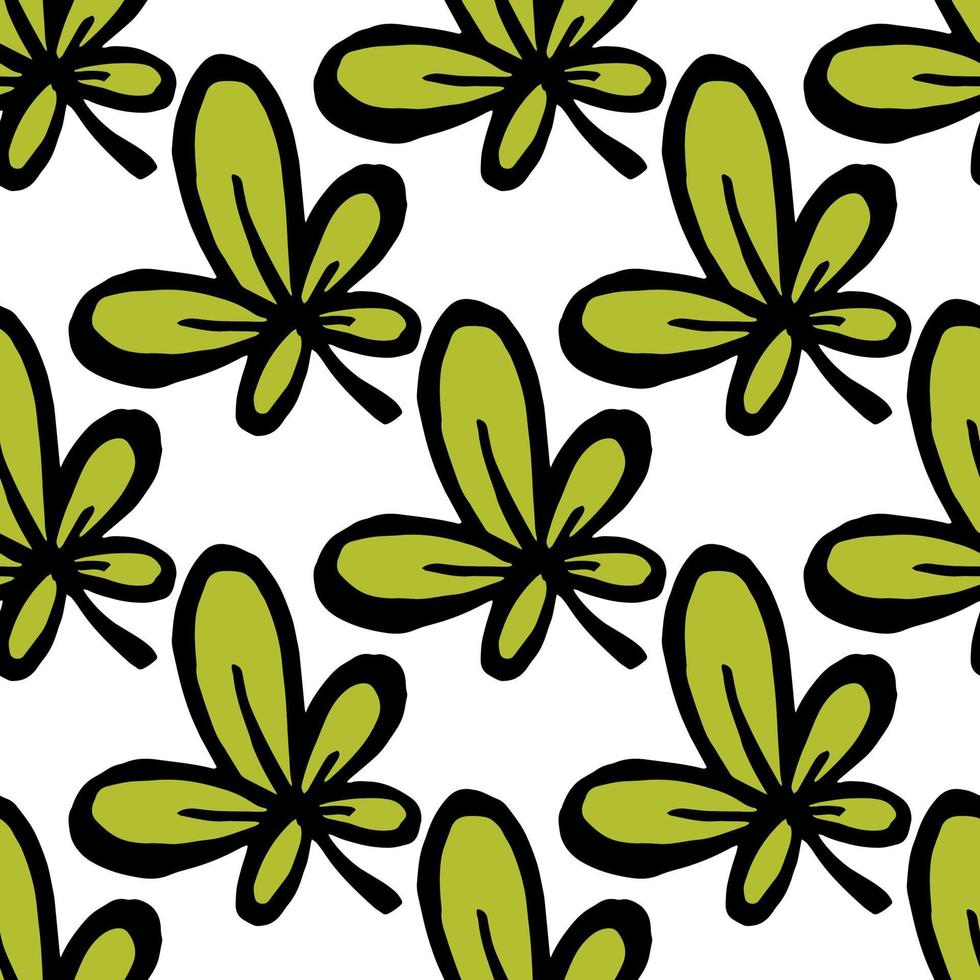 leaves round seamless background vector. floral pattern for textiles, interior design vector