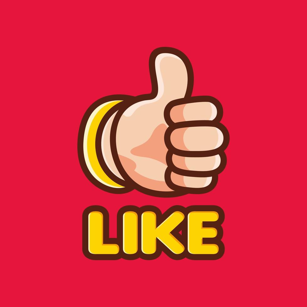 Thumbs up hand design like illustration premium vector