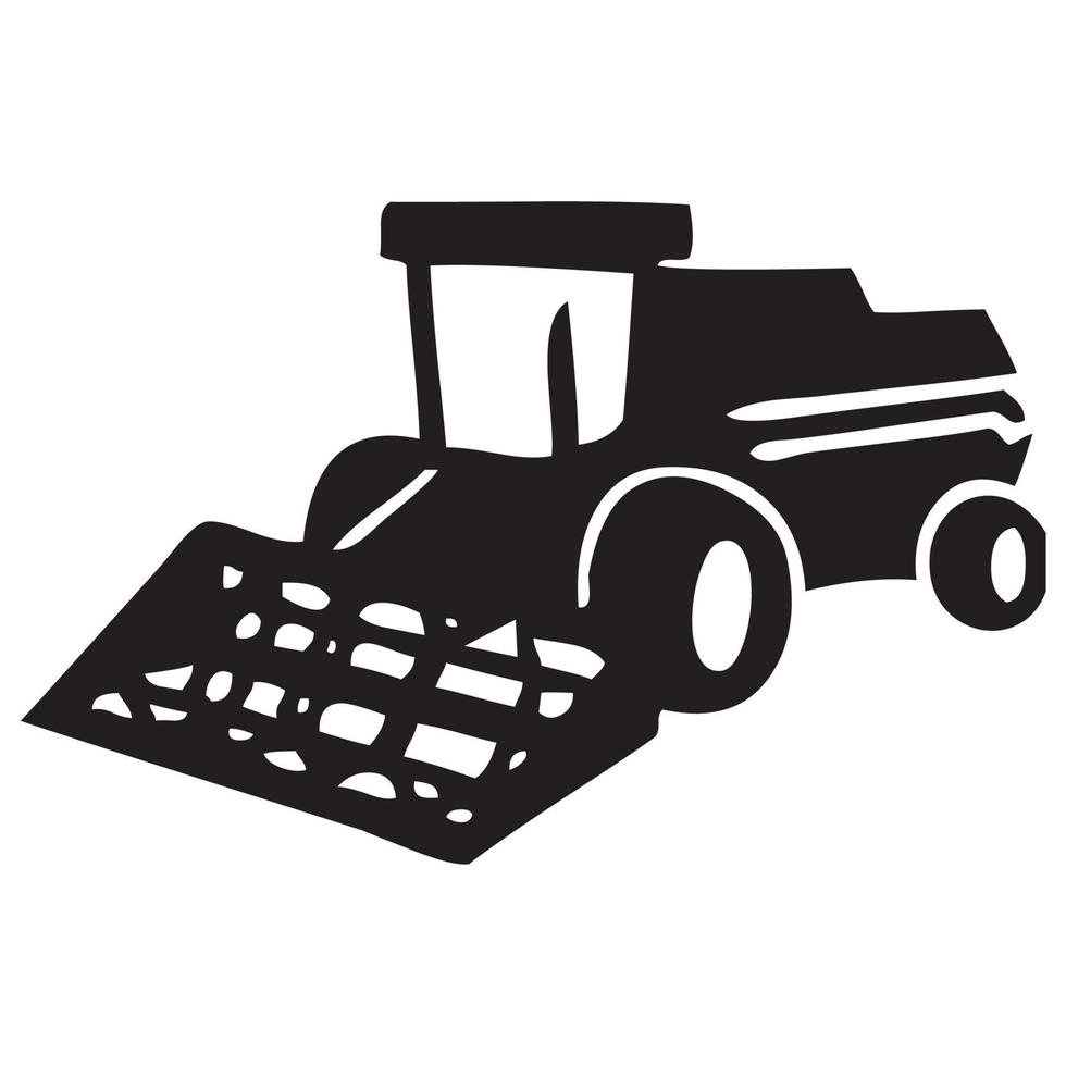 Agricultural machine icon on white background. Vector illustration.