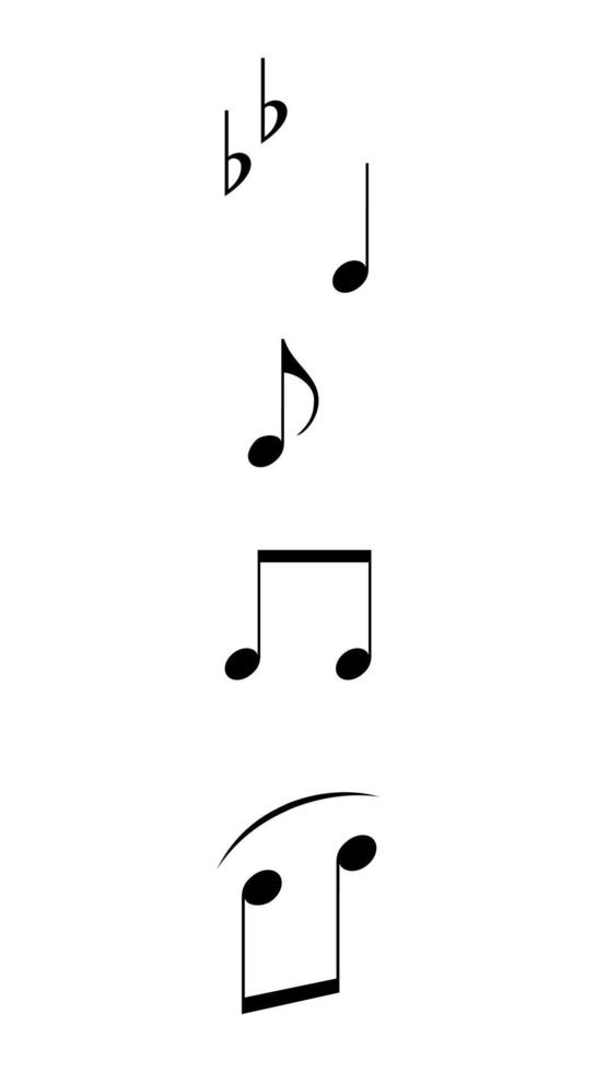 icono de música de tono sobre un fondo blanco. ilustración vectorial para el diseño musical. vector