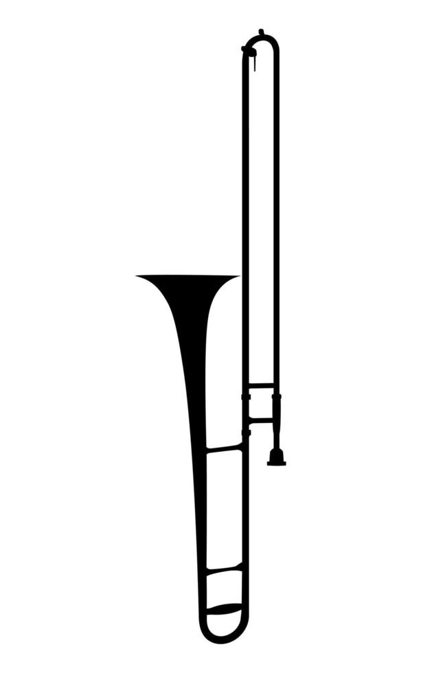Trumpet symbol icon on white background. Vector illustration.