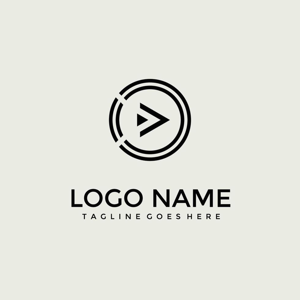 Media Player Logo Template vector