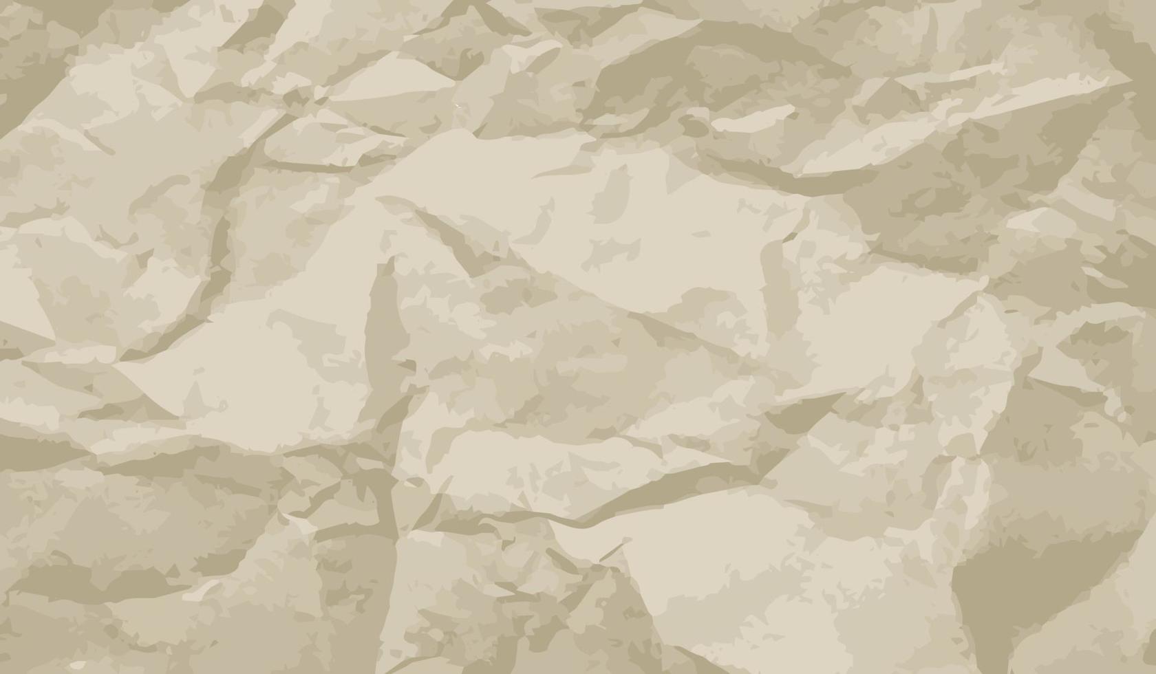 Close up wrinkled brown paper texture , vector background