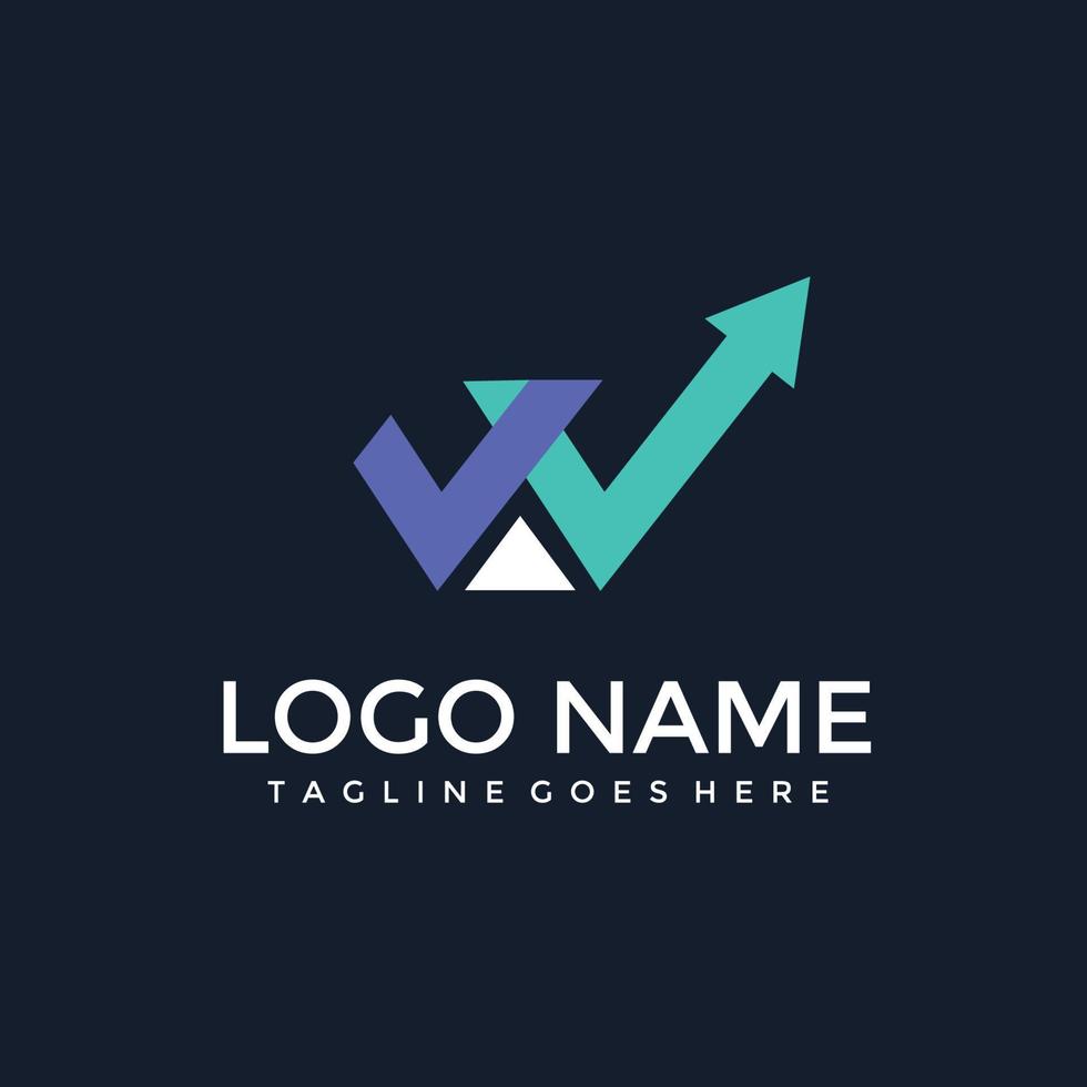 Marketing Chart Business Logo Template vector