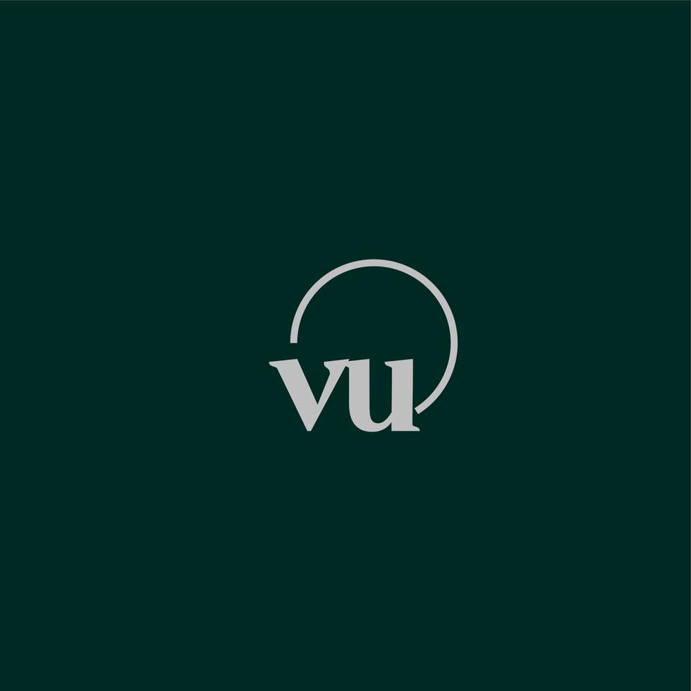 monograma del logotipo de las iniciales vu vector