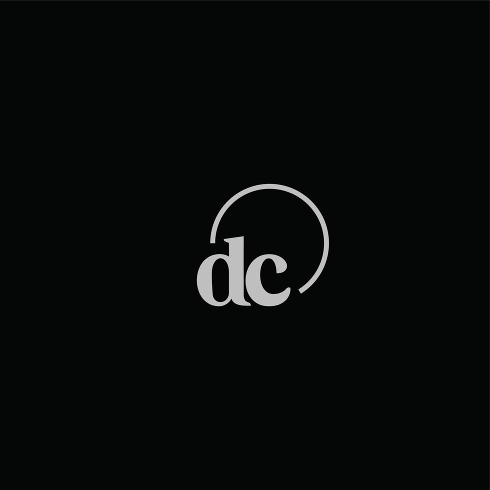 monograma del logotipo de las iniciales dc vector