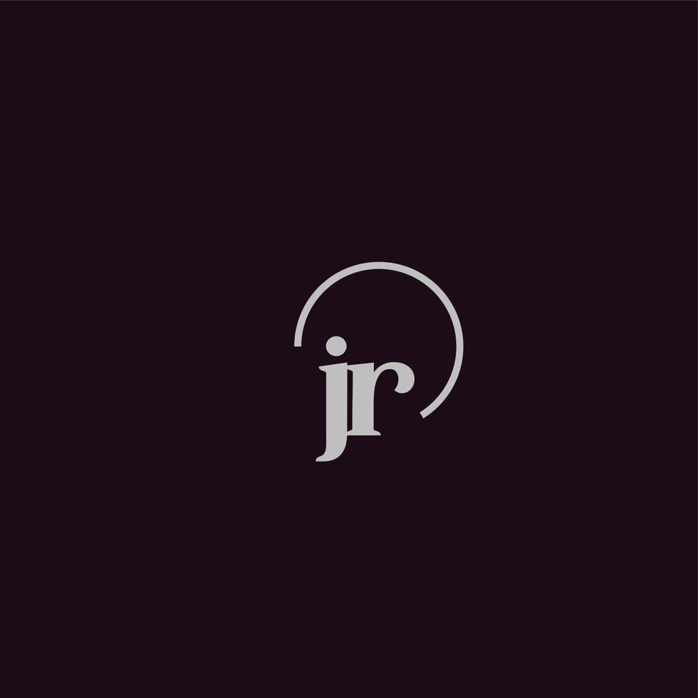 monograma del logotipo de las iniciales jr vector