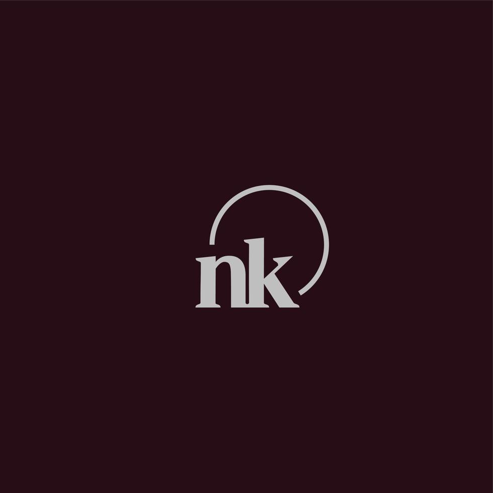 NK initials logo monogram vector