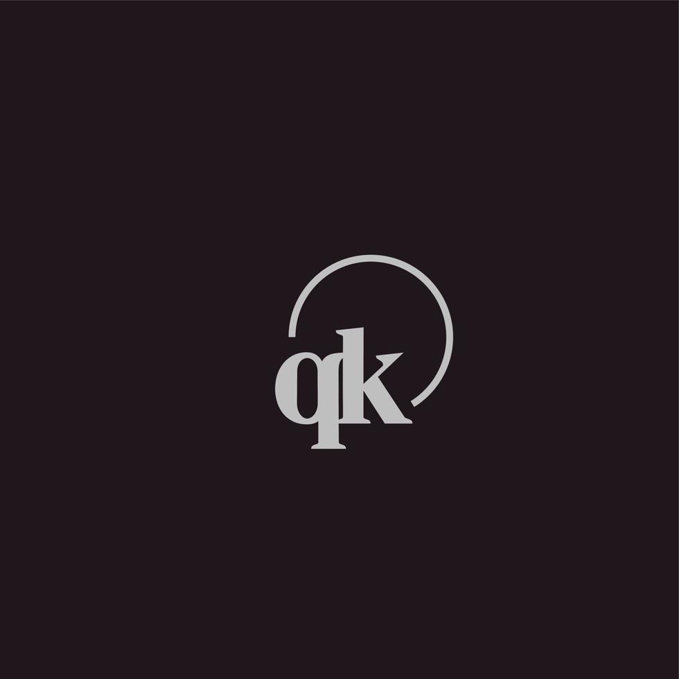 QK initials logo monogram vector
