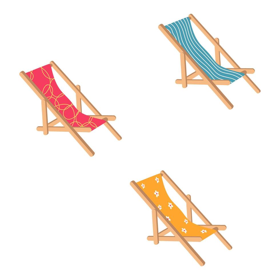 colección de ilustración de cama de playa vector