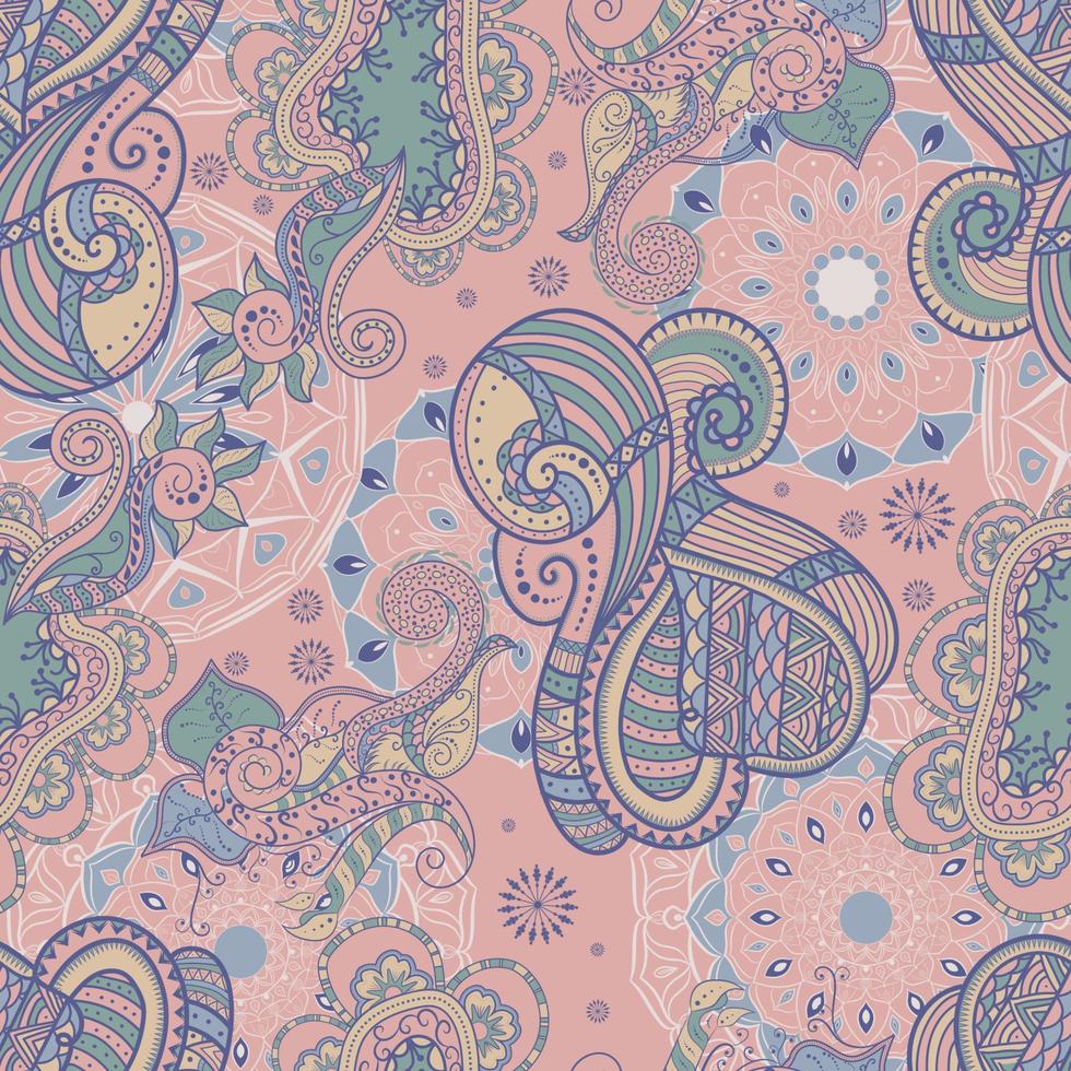 ethnic mandala tribal seamless pattern for textile, creative and attractive design pattern. vector