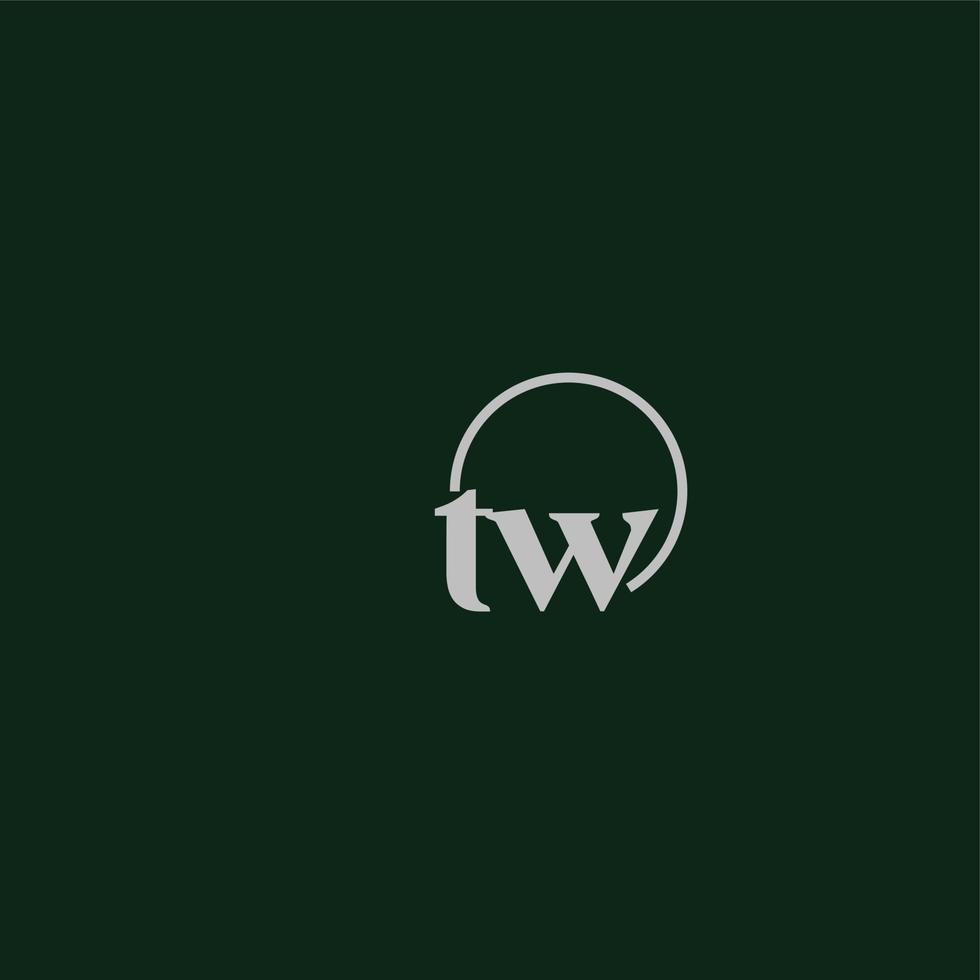 TW initials logo monogram vector