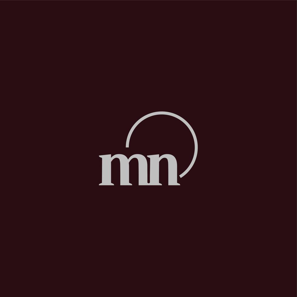 MN initials logo monogram vector