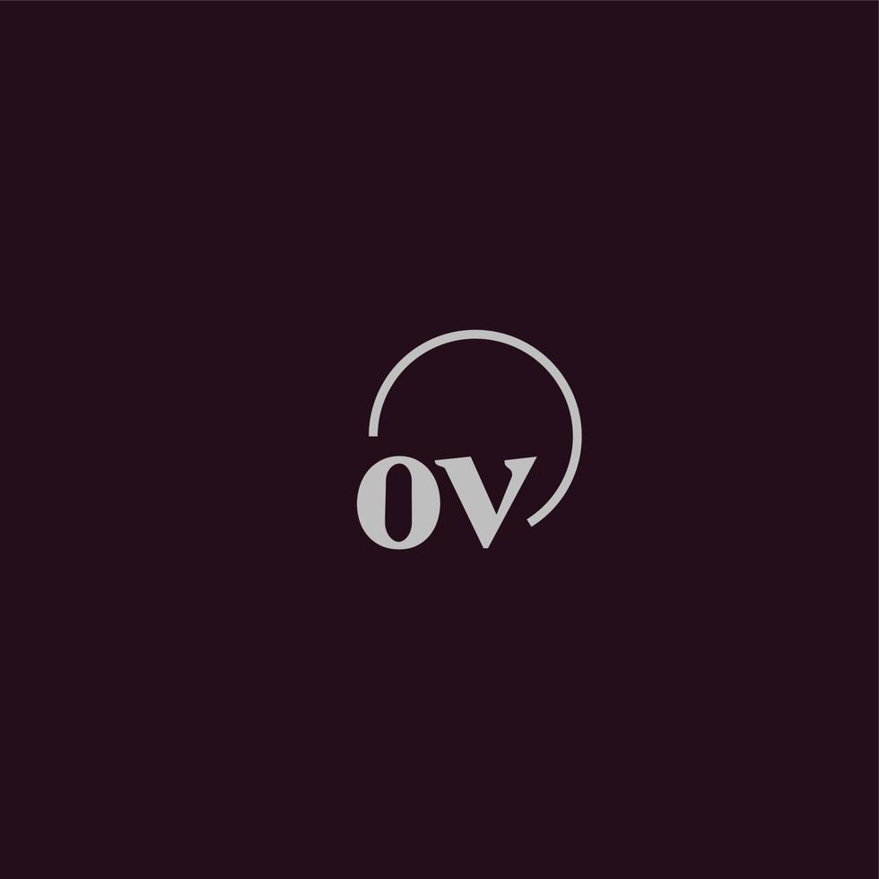 OV initials logo monogram vector