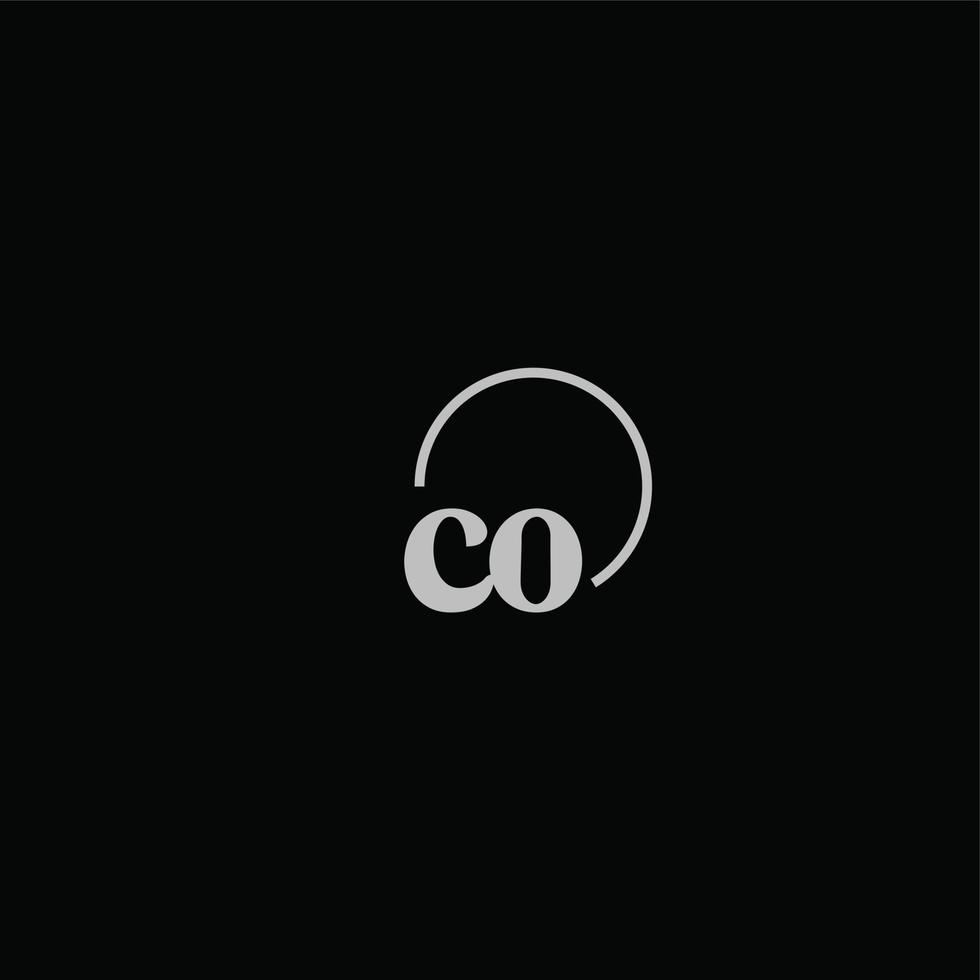 CO initials logo monogram vector