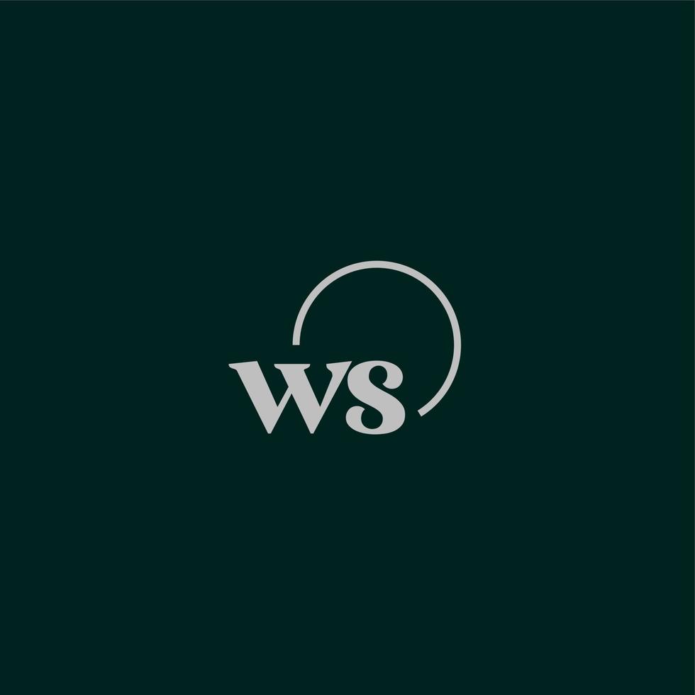 WS initials logo monogram vector