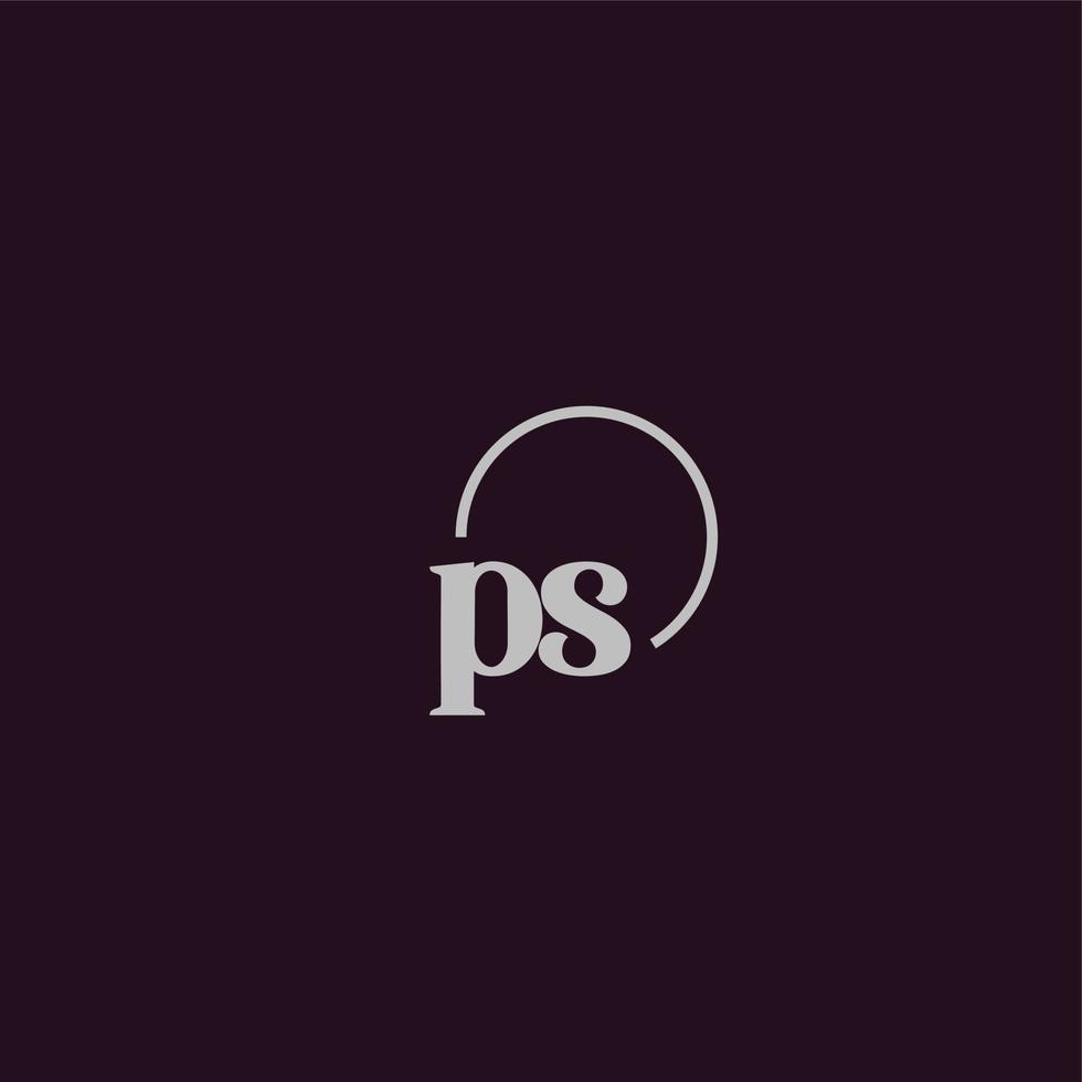 PS initials logo monogram vector