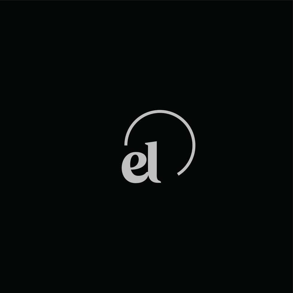 EL initials logo monogram vector