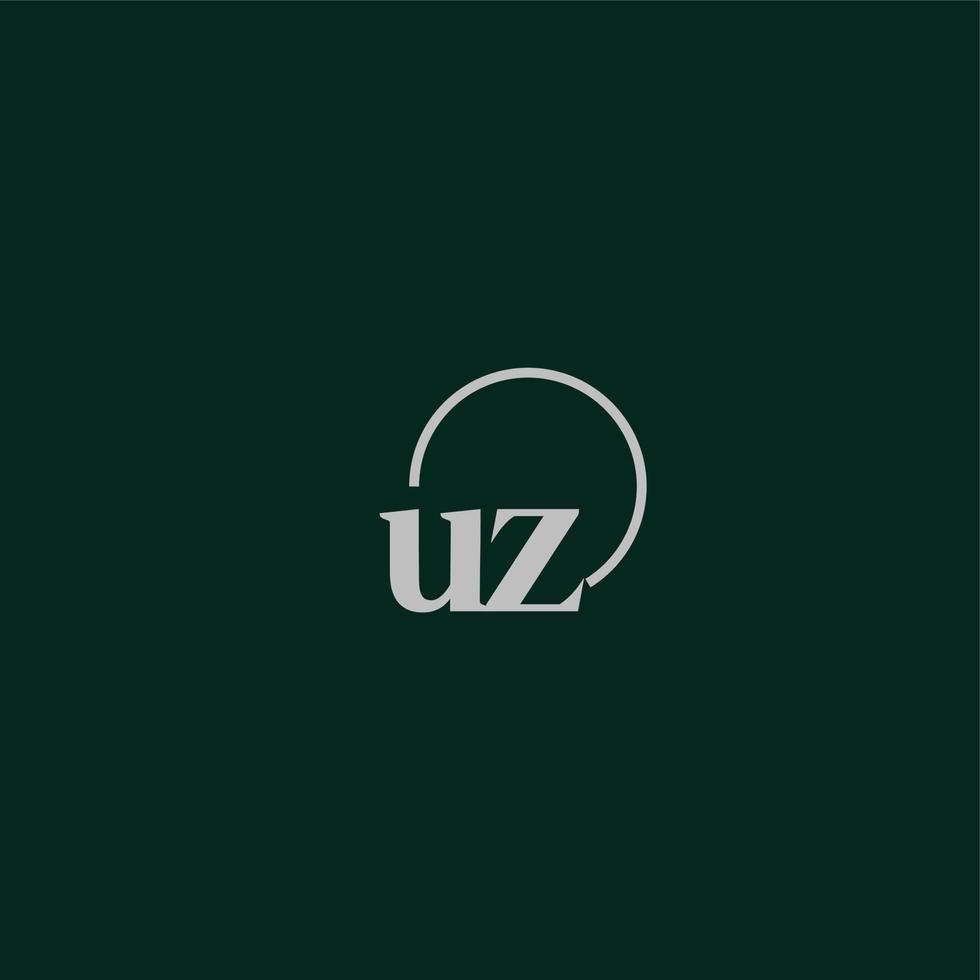 UZ initials logo monogram vector