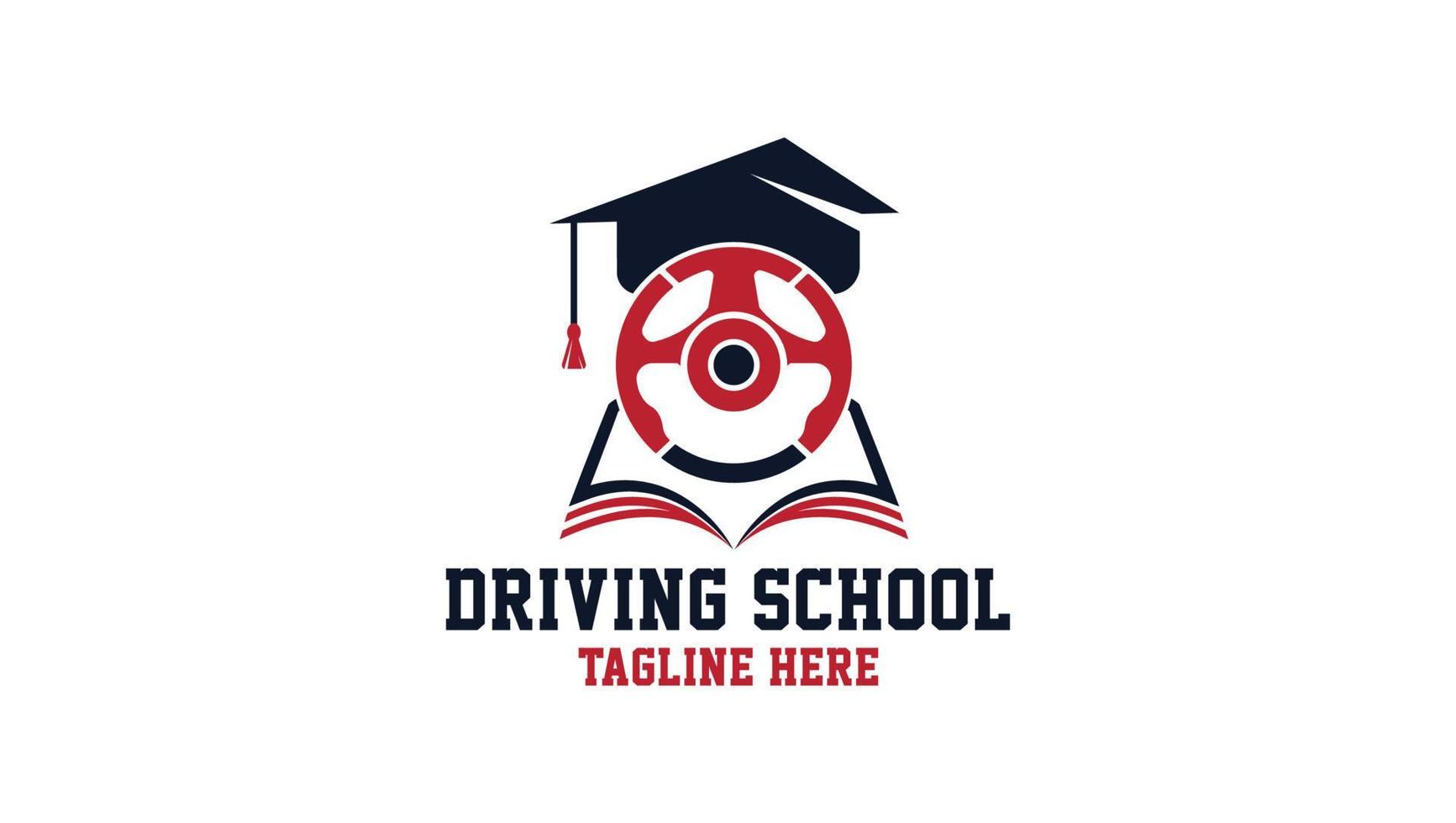 Driving School Logo Design Template Ideas vector